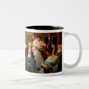 Taza Bicolor Chopin que juega el piano