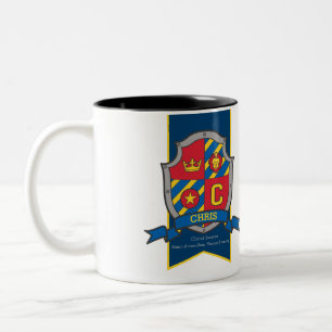 Taza Bicolor Chris knight shield rojo nombre azul que significa