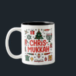 Taza Bicolor Chrismukkah Hanukkah Navidades judío Religioso<br><div class="desc">Chrismukkah Hanukkah Navidades judío Religioso</div>