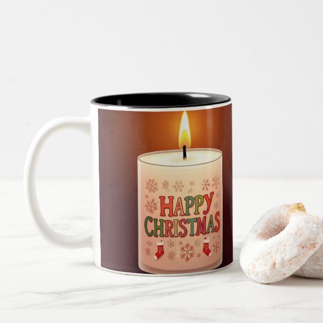 Taza Bicolor Christamas (Con donut)
