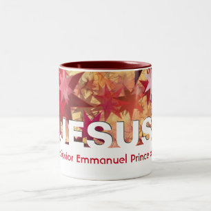 Taza Bicolor Christian JESUS Messiah Savior Emmanuel Personaliz