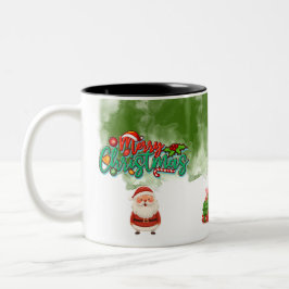 Taza Bicolor Christmas 2-Tone Mug with Santa – Merry Christmas