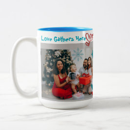 Taza Bicolor Christmas & Family Personalized
