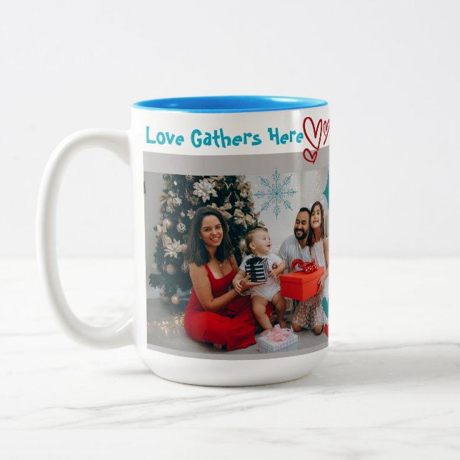 Taza Bicolor Christmas & Family Personalized (Izquierda)