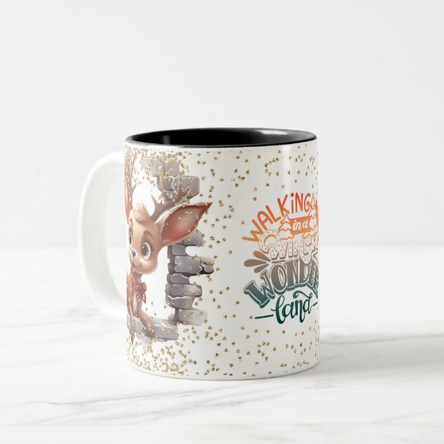 Taza Bicolor Christmas Mugs | Merry Christmas Mug | Christmas (Anverso izquierdo)