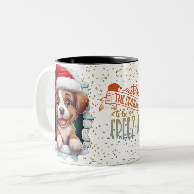 Taza Bicolor Christmas Mugs | Merry Christmas Mug | Christmas (Anverso izquierdo)