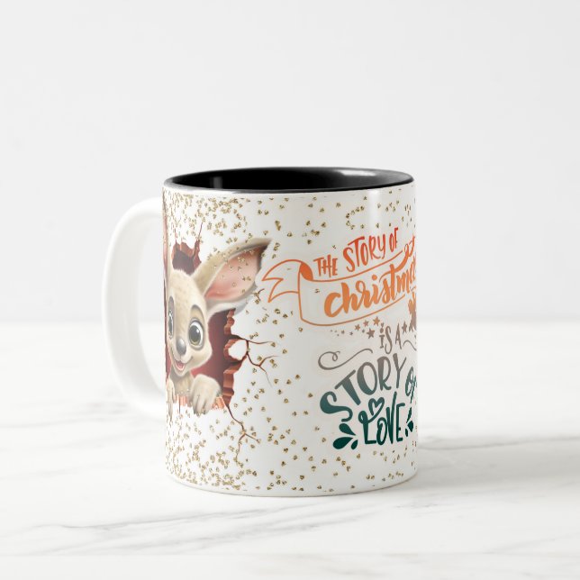 Taza Bicolor Christmas Mugs | Merry Christmas Mug | Christmas (Anverso izquierdo)