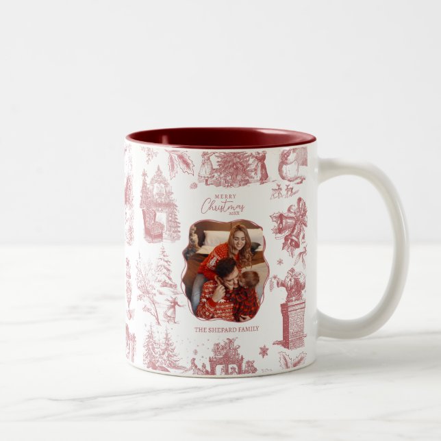 Taza Bicolor Christmas Party Chinoiserie Photo (Derecha)