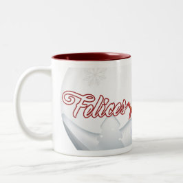 Taza Bicolor Christmas Snowball Mug
