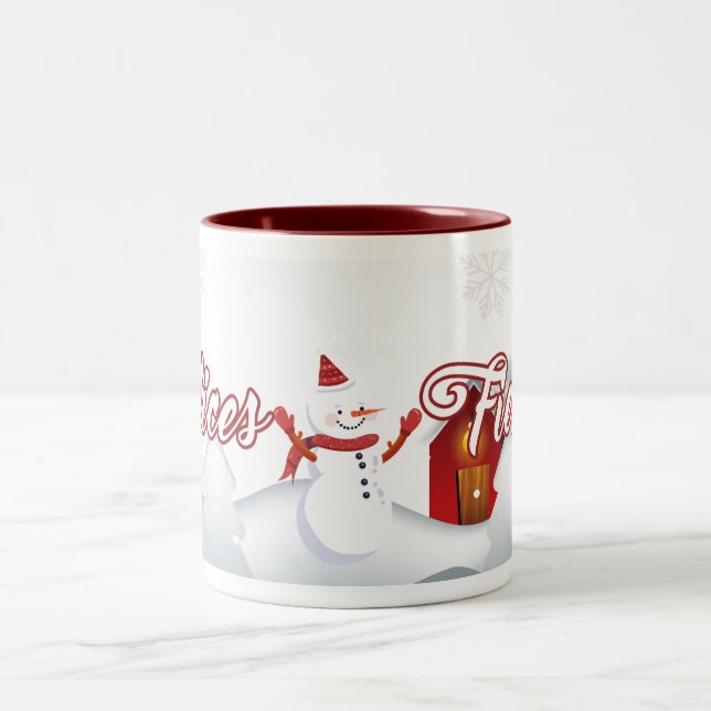 Taza Bicolor Christmas Snowball Mug (Centro)