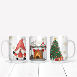 Taza Bicolor Christmas Theme Christmas Gnome 