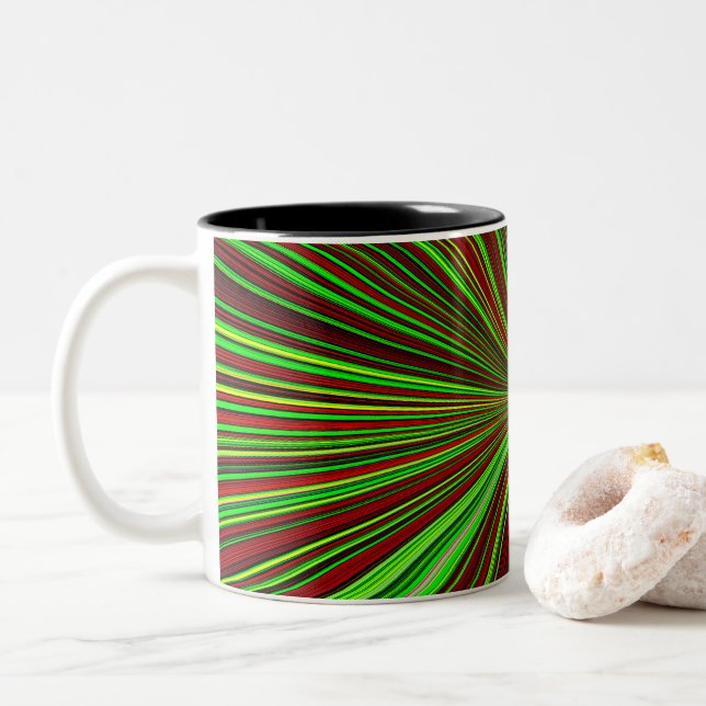 Taza Bicolor  Chromatic Radialburst Mug (Con donut)