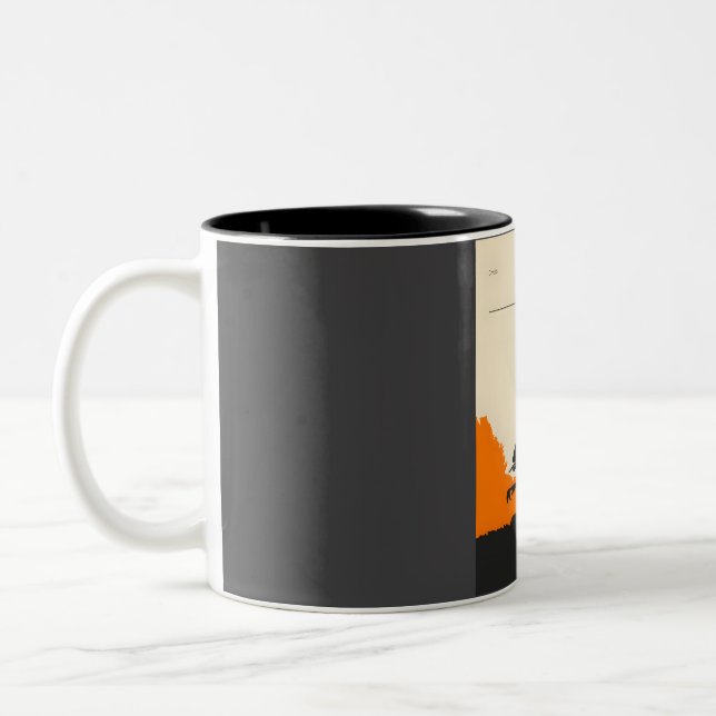 Taza Bicolor Chupacabra Poster de Criptozoología (Izquierda)