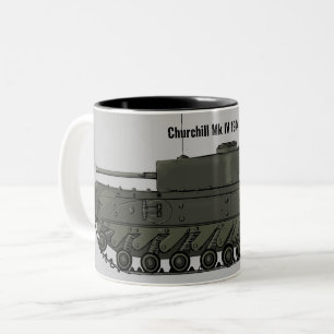 Taza Bicolor Churchill Tank UK 1944