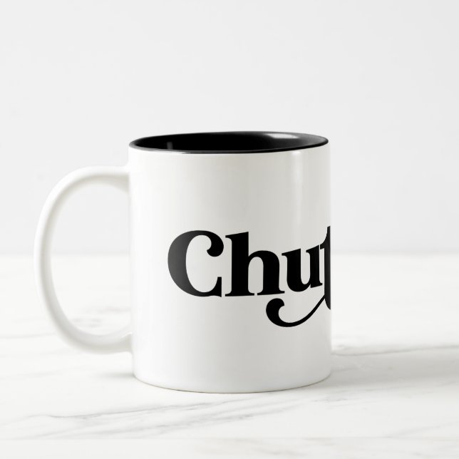 Taza Bicolor Chutzpah Humor yiddish (Izquierda)