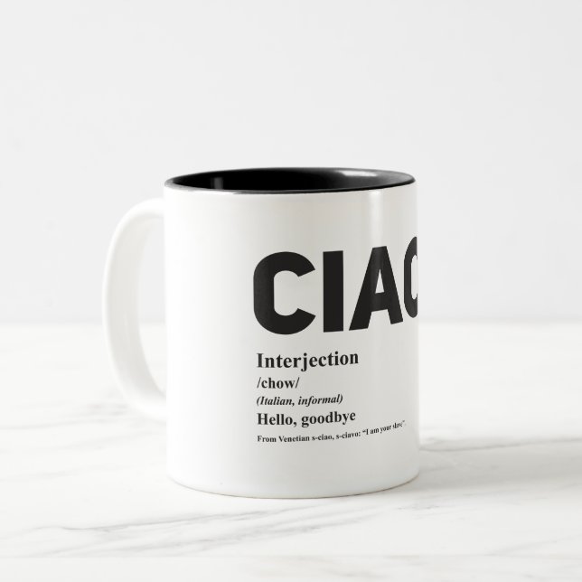 Taza Bicolor Ciao Mug (Anverso izquierdo)