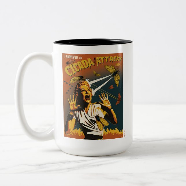 Taza Bicolor Cicada Screaming Lady 2024 (Izquierda)