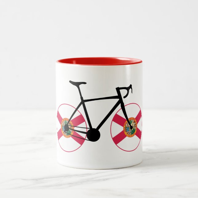 Taza Bicolor Ciclismo con bandera de Florida (Centro)