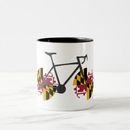 Taza Bicolor Ciclismo con bandera de Maryland