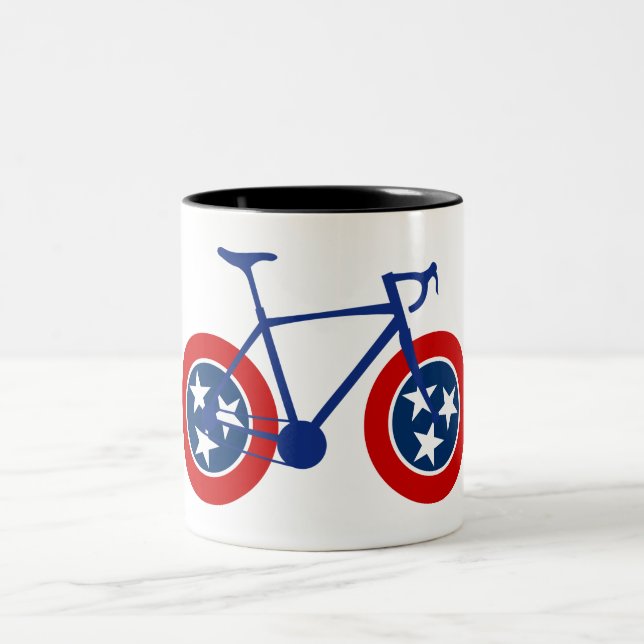 Taza Bicolor Ciclismo con bandera de Tennessee (Centro)