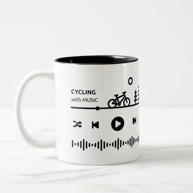 Taza Bicolor Ciclismo con música (Izquierda)