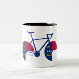 Taza Bicolor Ciclismo de bandera de Carolina del Norte