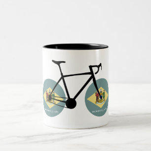 Taza Bicolor Ciclismo de bandera de Delaware