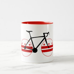 Taza Bicolor Ciclismo de bandera de Washington D.C.