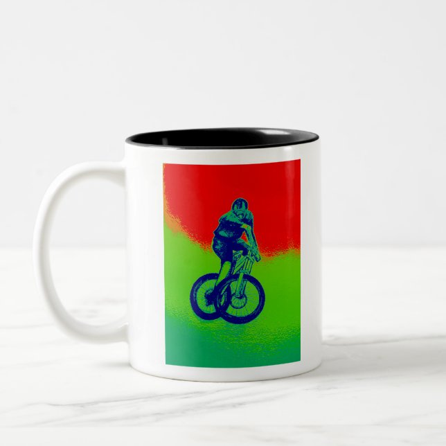 Taza Bicolor Ciclismo de montaña (Izquierda)
