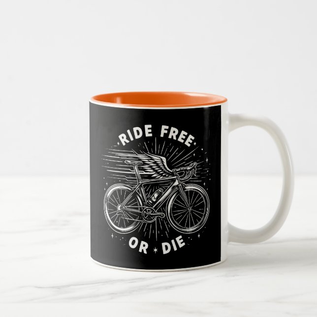 Taza Bicolor Ciclismo De Paseo Gratuito O Morir (Derecha)