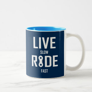 Taza Bicolor Ciclismo rápido en marcha lenta