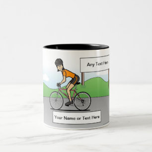 Taza Bicolor Ciclista personalizado - Personalizado femenina