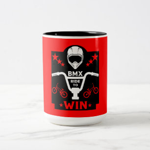 Taza Bicolor Ciclistas Bmx Freestyle