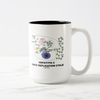 Taza Bicolor Ciclo viral de la réplica de la hepatitis C