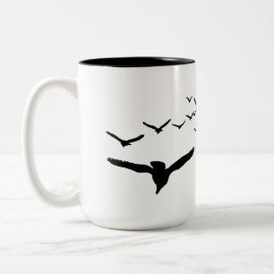 Taza Bicolor Cielo con pájaros