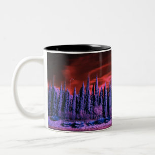 Taza Bicolor cielo de invierno púrpura