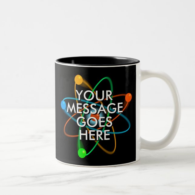 Taza Bicolor Ciencia de estructura atómica personalizada (Derecha)