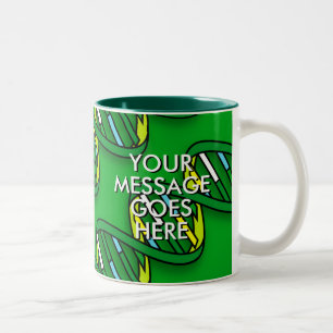 Taza Bicolor Ciencia del ADN personalizada