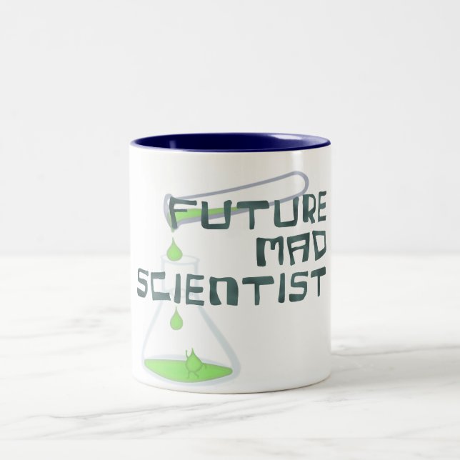 Taza Bicolor Científico Loco del Futuro (Centro)