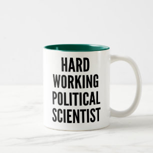 Taza Bicolor Científico político trabajador