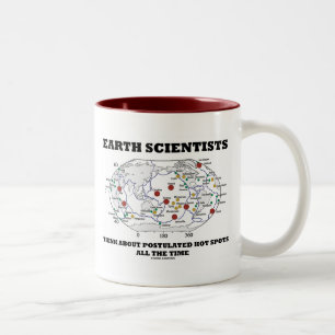 Taza Bicolor Científicos de la Tierra Piensan En Puntos Calient