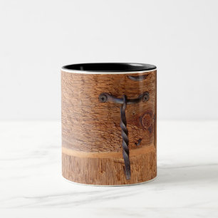 Taza Bicolor Cierre Rústico de la puerta de hierro forjado