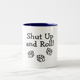 Taza Bicolor Cierre y ruede los dados