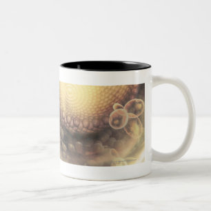 Taza Bicolor Ciérrese para arriba de la estructura de una