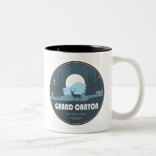 Taza Bicolor Ciervos del Parque Nacional del Gran Cánion