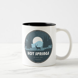 Taza Bicolor Ciervos del Parque Nacional Hot Springs