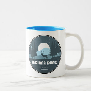 Taza Bicolor Ciervos del Parque Nacional Indiana Dunes