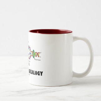 Taza Bicolor Cifrado para la genealogía (réplica de la DNA)