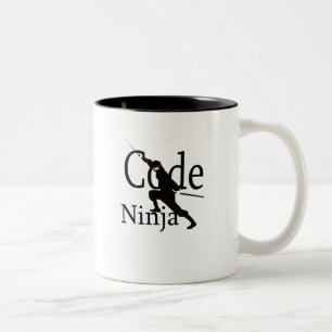 Taza Bicolor Cifre Ninja