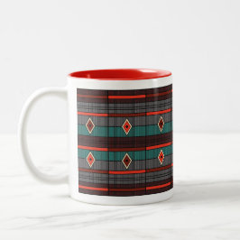 Taza Bicolor Cigar Lounge Diamond Stripe